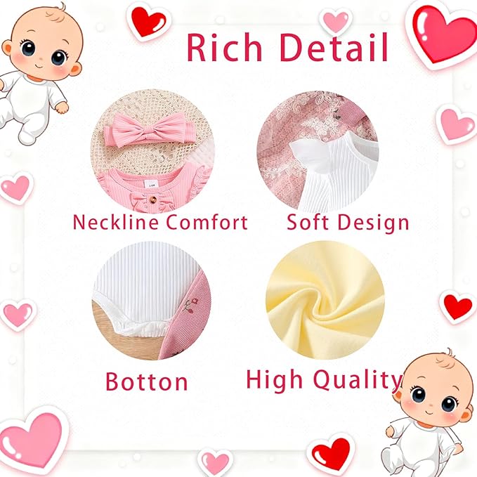 Custom Newborn Baby Girl Winter Clothes, Personalized Infant Baby Girl Bodysuit Coming Home Outfit Baby Shower Gifts