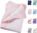 PEACELOVER Embossed Neutral Baby Quilt Durable, Lightweight Baby Blankets Four Seasons for Personlized Monogram Cotton Quilted Blanket Toddler Quilt for Boys and Girls 46x36 Inches (White & Pink)
