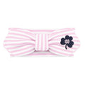 Creative Knitwear Notre Dame Fighting Irish Infant Girls Pink Striped Hair Knot Headband Embroidered Logo - Size Newborn - 4T