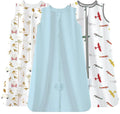 TotAha Sleep Sack 3 Pack, Breathable Sleep Bag for Infant Girl Boy, Wearable Blanket Baby Sleeping Sacks with 2-way Safe Zipper, 0.5 TOG