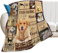 Tijuboni Golden Retriever Throw Blanket Dog Gifts for Girls Boys Women Men Kids Adults Soft Flannel Fleece Blanket for Couch Sofa Bed Home Decor 50"x60"
