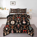 Feelyou Christmas Kids Comforter Set King Size Nutcracker Bedding Set Soldier Royal Guarder Princess Duvet Quilt for Kids Boys Girls Bedroom Flower Bow Decor Microfiber Ultra Soft Breathable