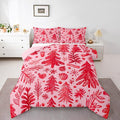 Feelyou Christmas Kids Comforter Set Twin Size Snowflake Candy Bedding Set Xmas Tree Duvet Quilt for Kids Boys Girls Bedroom Pine Tree Decor Microfiber Ultra Soft Breathable