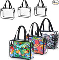 6 Packs Large Toy Storage Bags,Clear Waterproof PVC Toy Storage Organizer with Zipper,Reusable Travel kids Organizer Bags for Board Game,Building Blocks and Puzzles,Black