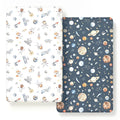 GRSSDER Stretch Ultra Soft Jersey Knit Fitted Crib Sheets Set 2 Pack, Universal Fit All Standard Crib Mattress Pads Safe and Snug, Crib Fitted Sheet with Deep Pocket, Original Design for Baby