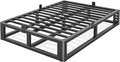 Metal Heavy Duty 12 inch California King Bed Frame with Rounded Corner and Headboard Hole Mattress Retainers 3500 LBS No Box Spring Needed Platform Noise Free Easy Assembly