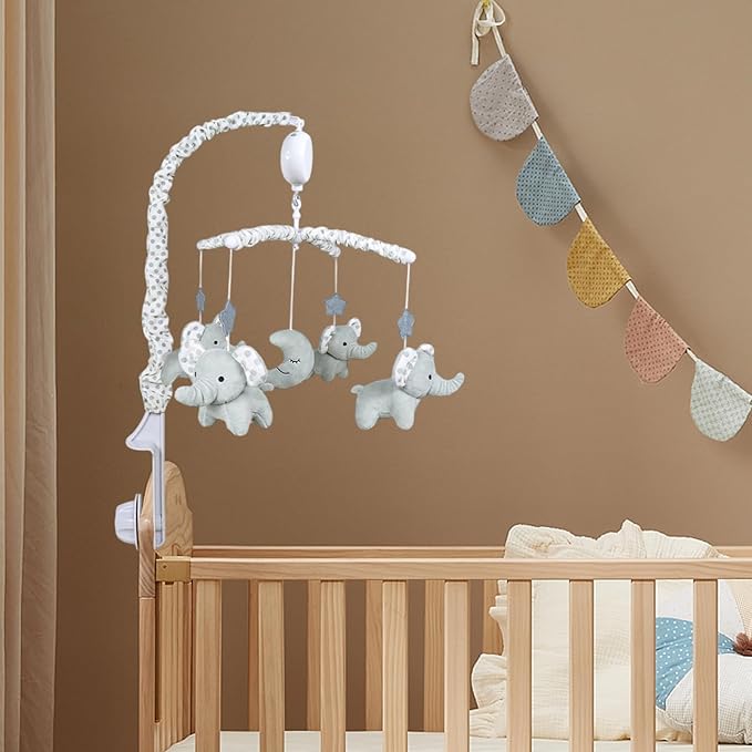 Baby Crib Mobile - Rotating Plush Animals, Wind-Up Music Toy, Nursery High Contrast Decor, Boys Girls Room Accessory | Adorable Baby Nursery Decoration, Ideal for Sleep Play Soothing