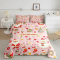 Feelyou Christmas Bedding Set for Kids Boys Girls King Size Cute Santa Claus Comforter Set Ultra Soft Comforter Xmas Tree Duvet Quilt Bedroom Decor Christmas Decor Quilt