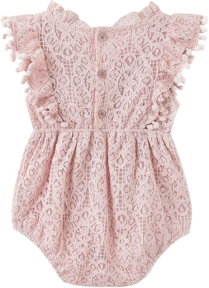 Simplee kids Baby Girl Knit Romper Fall Sleeveless Pompoms Rompers Newborn Little Girl Overall Jumpsuit Outfits