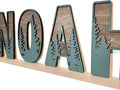 Name Sign For Nursery, Boho Nursery Sign, Family Name Signs, 3D Wall Art for Children & Kids Rooms, Baby Shower, First birthday gift (Woodland)