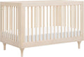 babyletto Lolly 3-in-1 Baby Crib Convertible to Toddler Bed & Daybed - GREENGUARD Gold Certified - 4 Adjustable Heights - Includes Toddler Conversion Kit - Made of 100% Solid Wood - Washed Natural