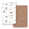 Pack n Play Sheets Fitted 2 Pack, Stretchy Ultra Soft Jersey Knit Pack and Play Sheets, Universal Fitted Portable/Mini Crib Mattresses Snug and Safe, Stylish Pattern of Jungle Animals
