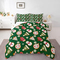 Feelyou Merry Christmas Comforter Set Queen Size Snowman Bedding Set for Kids Boys Girls Gloves Cookies Duvet Quilt Snowflake Bedroom Decor Microfiber 3 Pcs with 2 Pillow Cases