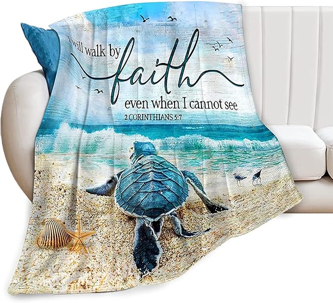 Sea Turtle Throw Blanket Turtle Blanket for Kids Adults Super Warm Soft Cozy Plush Fleece Flannel Blanket for Sofa Couch Bed Birthday Gifts Sea Turtle Print Blanket 60inchx80inch