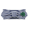 Creative Knitwear Notre Dame Fighting Irish Infant Girls Navy Striped Hair Knot Headband Embroidered Logo - Size Newborn - 4T