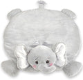 Bearington Baby Lil’ Spout Tummy Time Mat, 30 x 30 Inch Elephant Plush Stuffed Animal Blanket, Baby Elephant Nursery Décor - Tummy Time Blanket