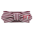 Creative Knitwear MIT Engineers Infant Girls Maroon/White Striped Hair Knot Headband Embroidered Logo - Size Newborn - 4T