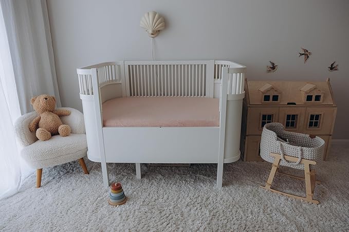 Dreamology Pack and Play Sheets,Mini Muslin Crib Sheet,2 Pack,100% Cotton Crib Sheets,Soft,Breathable,Baby Crib Sheets,Girls,Boys,Pack n Play Sheets Fitted,24x38 Mini Crib Sheet | Rose