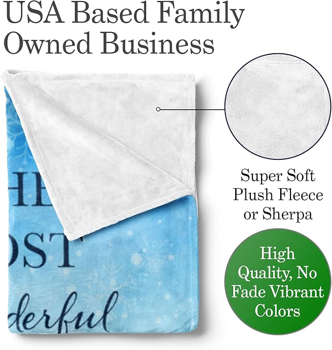 Personalized Nutcracker Christmas Blanket - Ships Next Day, Printed in USA - Plush Fleece Sofa Throw, Holiday Home Decor, Soft Christmas Bedding, Customizable Toddler to Adult Size (Sherpa 60x80)