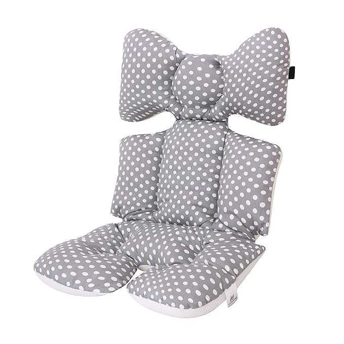 Baby Seat Pad Liner for Stroller–Soft and Breathable，3D Air Mesh Cotton Universal Baby Stroller Cushion (Grey Point)