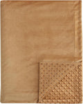 david's kids Micro Fleece Minky Baby Blanket for Boys Girls Neutral with Double Layer and Soothing Raised Dots, 40x50 Inches Breathable and Soft Lightweight Receiving Blanket for Newborns, Biscuit