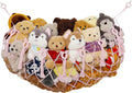 stuffed Animal Net or Hammock Macrame Toy Display Plush Toy Holder Ceiling Hanging Net for Stuffed Animal Storage -Light Pink,49"W