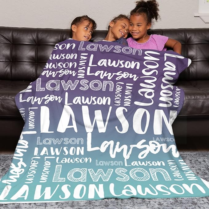 Dr.TOUGH Personalized Blankets with Name Customized Baby Blankets for Girls Boys Adults Monogrammed Blankets and Throws Christmas Birthday Mothers Valentines Day Gift (Z-Colorful 06, 50''×60'')