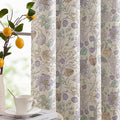 jinchan Nursery Curtains 95% Blackout Purple Floral Curtains for Girls Room, 96 Inch Length Farmhouse Drapes for Bedroom Living Room Darkening Window Treatment Grommet Top Set of 2 Panels