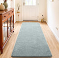 Chicrug 2x6 Minimalist Washable Runner Rugs for Bedroom Hallway, Modern Soft Memory Foam Rug for Kids Nursery, Low Plie Indoor Runner Carpet for Dorm Kitchen Bedside Living Room Decor, Grey