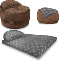 CordaRoy's NEST Gaming Bean Bag Chair-Convertible Bean Bag Chair -Washable Chenille Cover with Pockets for Remote, Controllers-for Living Room,Basement-King Size-Espresso|Made in The USA