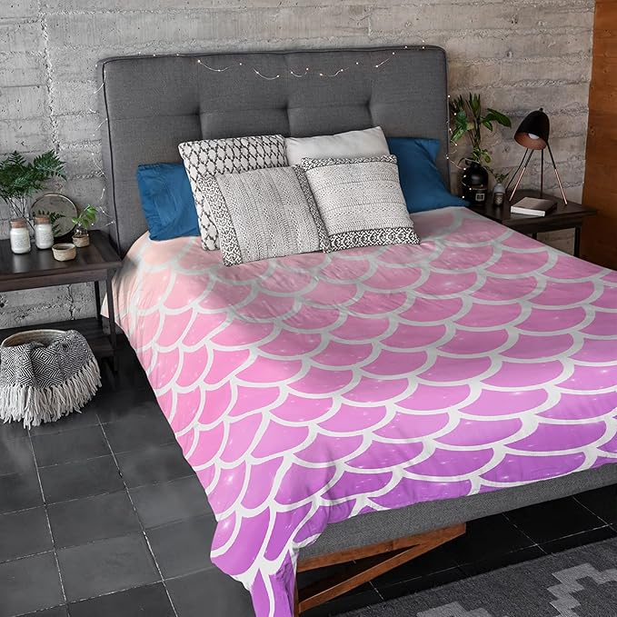 Thuswarm Vivid Shiny Scale Flannel Blanket for Autumn Winter Gifts Warm Cozy Soft Funny Print Throw for Bed Couch Sofa 80”×60” Large for Adult