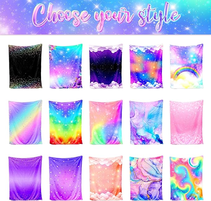 Ship Next Day, Custom Toddlers Blanket with Name for Girls Boys, Blinking Unicorn Blankets- Printed in USA, Personalized Baby Names Blankets for Kids Teens, Christmas Birthday Gifts for Grandchildren