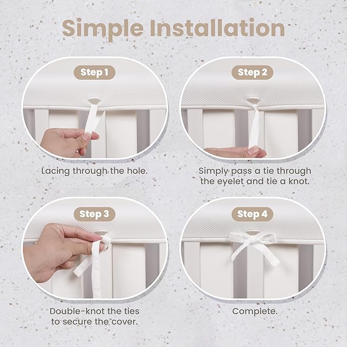 CHIPCHIP 3-Pack White Mesh Fabric, 1 Long Panel 51"x7" + 2 Short Panels 27.5"x7"