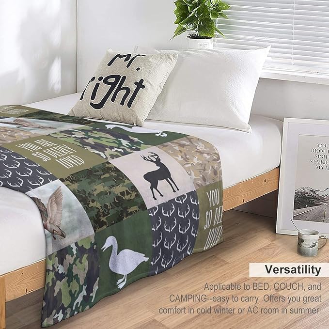 Hunting Blanket - Flannel Throw Blanket, 40"x50", Camouflage, Comfort Plus, Adults, All Seasons
