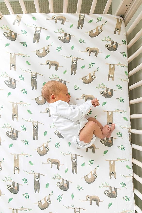 Copper Pearl Premium Knit Crib Sheets: Breathable and Soft, Fitted for Standard Mattresses, Perfect for Baby Registry or Shower Gift, Noah
