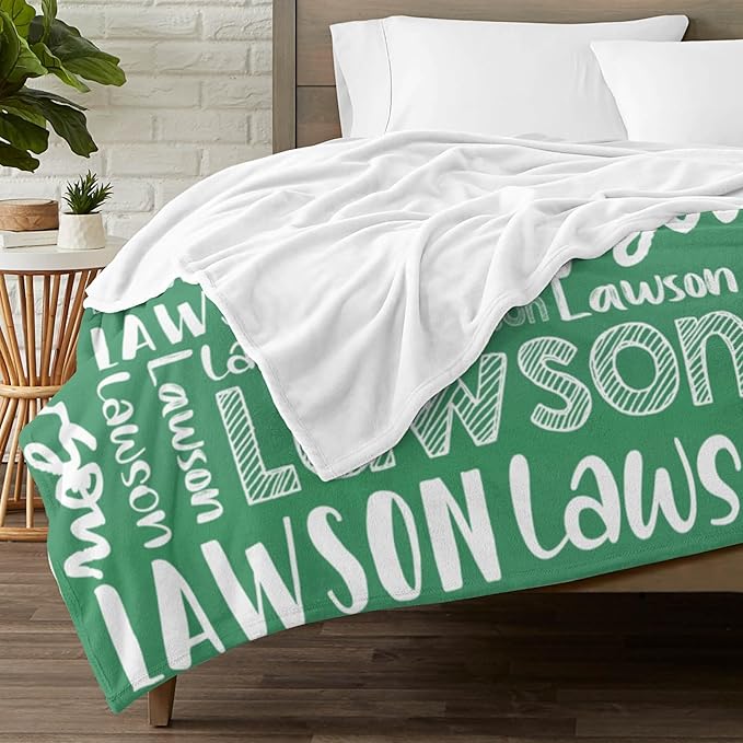 Dr.TOUGH Personalized Blankets with Name Customized Baby Blankets for Girls Boys Adults Monogrammed Blankets and Throws Christmas Birthday Mothers Valentines Day Gift (Z-Colorful 02, 50''×60'')
