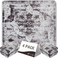 FUMMI 4 Pack Reusable Waterproof Incontinence Bed & Chair Pads, 22” x 21” Extra Heavy Absorbency, Soft Flannel Surface, Machine Washable for Dog, Adults & Babies (Black, 22“ ×21”)