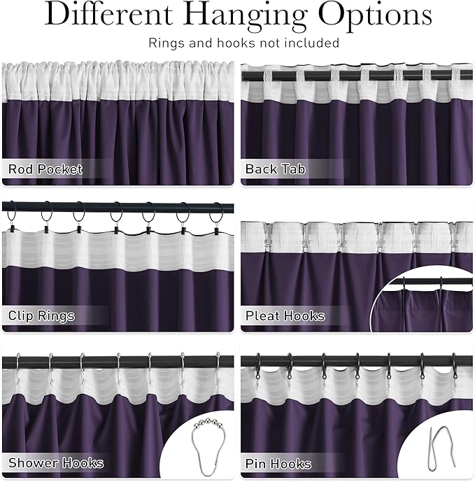 StangH Velvet Curtains Room Darkening, Thermal Insulated Drapes for Bedroom Living Room, Purple Orchid Color Window Treatment, 52 x 108 Inch, 2 Panels