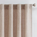 jinchan Taupe Linen Blend Curtains for Living Room 84 Inch Length 2 Panels Curtains for Sliding Glass Doors, 50 Inch Wide Farmhouse Drapes with Rod Pocket Back Tab(50W x 84L, Taupe)