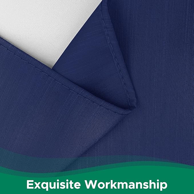 Biscaynebay Wrap Around Bed Skirts for Full & Full XL Beds 19" Long Drop, Navy Adjustable Elastic Dust Ruffles Easy Fit Wrinkle & Fade Resistant Silky Luxurious Fabric Solid Machine Washable