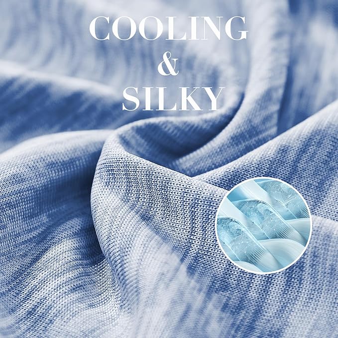 LUXEAR Cooling Blanket for Hot Sleepers Night Sweats Japanese Q-Max>0.5 Arc-Chill Cooling Fiber Keep Adults/Children Cool Twin Size Cool Summer Blanket 59 X 79in Soft Breathable All-Season-Blue