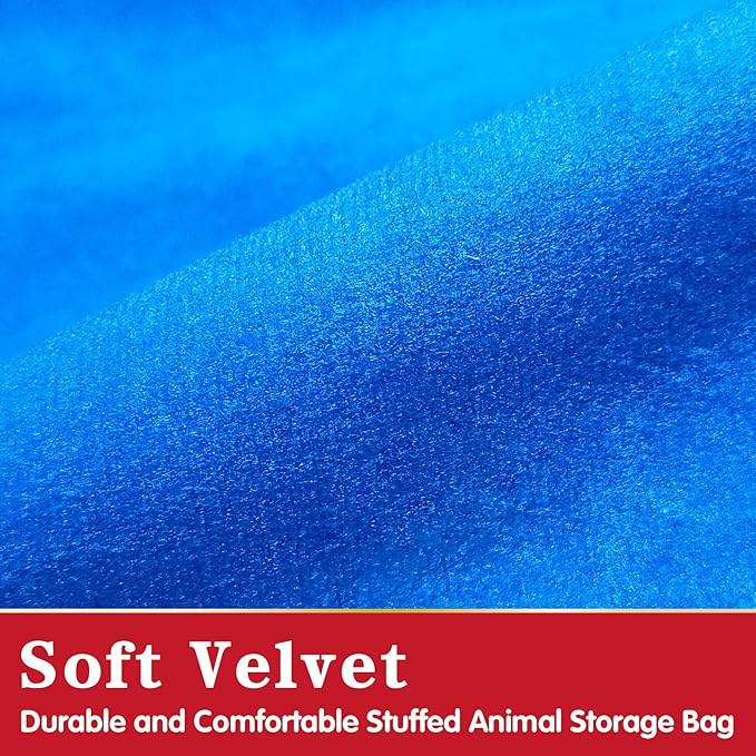 Jorbest Stuffed Animal Storage, Soccer Stuffed Animal Bean Bag Storage, Bean Bag Chair Cover for Kids, Luxury Velvet Stuffie Seat - Cover ONLY (200 L/52 Gal)