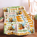 Personalized Custom Honeybee Preschool Blanket Gifts for Baby Toddler Kids Boys Girls - Customized Honeybee Super Soft Lightweight Flannel Sheets Decor for Crib Nap Couch - 40"x50" for Kids/Children