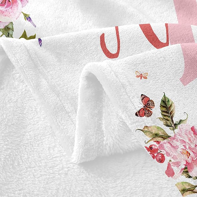 Ships Next Day, Personalized Baby Blankets, Custom Baby Blanket with Name for Girls,Gift for Chrismas Birthday Memorial Day, Customized Flannel Blanket for Kids Adults 30"X40"