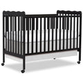 Dream On Me Carson Classic 3-in-1 Convertible Full-Size Baby Crib in Black, GreenGuard Gold & JPMA, 4 Mattress Heights, Converts to Day & Toddler Bed, Locking Wheels, Classic Nursery Design