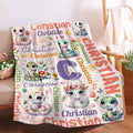 Personalized Custom Snake Blanket Gifts for Kids Boys Girls with Name - Customized Snake Super Soft Lightweight Flannel Sheets Decor for Crib Nap Couch - 90"x120" for Whole Family