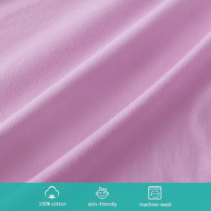 Bassinet Sheets Fit for Graco Sense2Snooze Bassinet and SNOO Smart Sleeper Baby Bassinet,100% Cotton, 2 Pack, Ultra Soft Bassinet Sheet, Pink and Violet