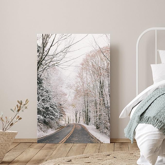 SIGNWIN Canvas Wall Art Woodland Nursery Decor Winter Trees Cool Dramatic Forest Multicolor Nature Photography Rustic - 16x24 inches