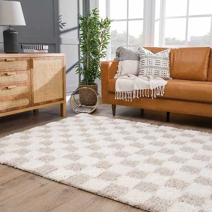 Hauteloom Atira Hallway, Kitchen Runner Rug - Contemporary - Plush Pile - Cream, Light Beige, Light Brown - 2'7" x 16'