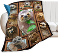 Sloth Throws - Soft Warm Cozy Fleece Blanket for Women, Men, Kids & Adults - 80"x60"